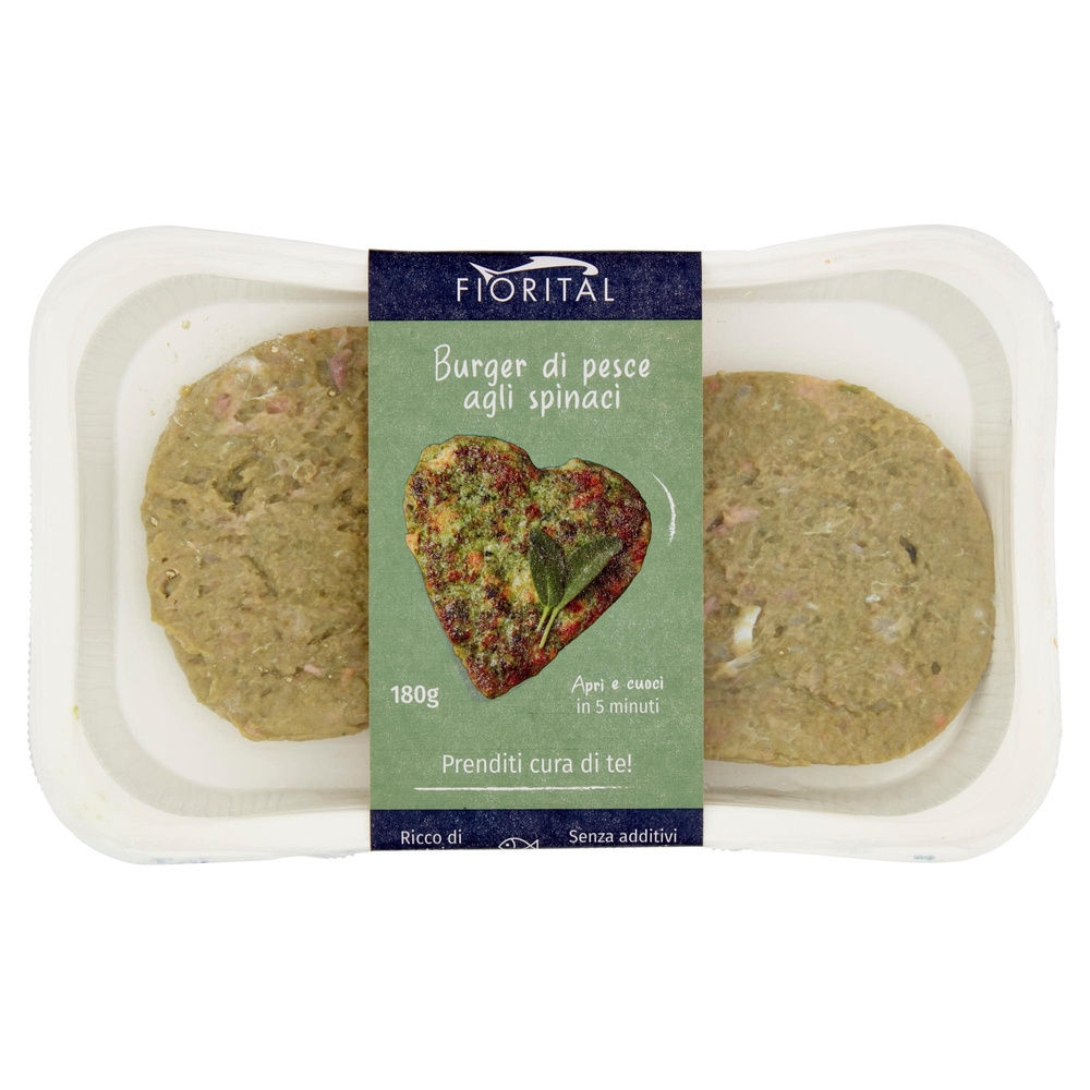 BURGER DI PESCE AGLI SPINACI FIORITAL PF 180 G ATP - 2