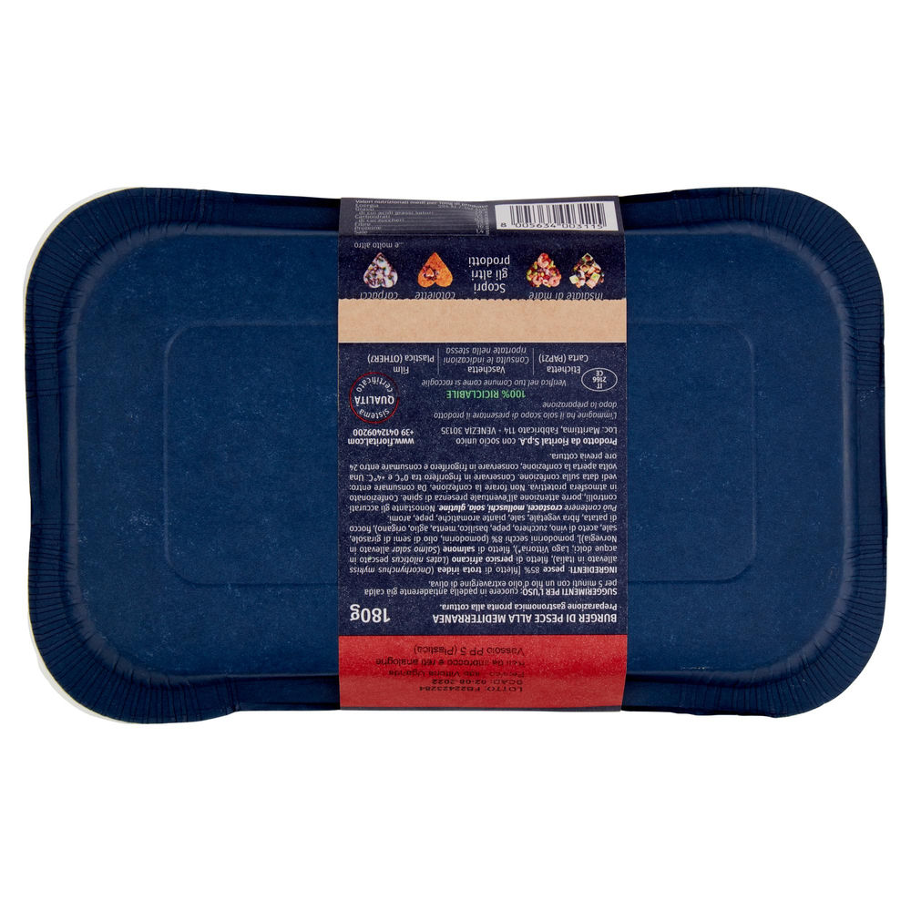 BURGER DI PESCE ALLA MEDITERRANEA FIORITAL PF 180 G ATP - 1