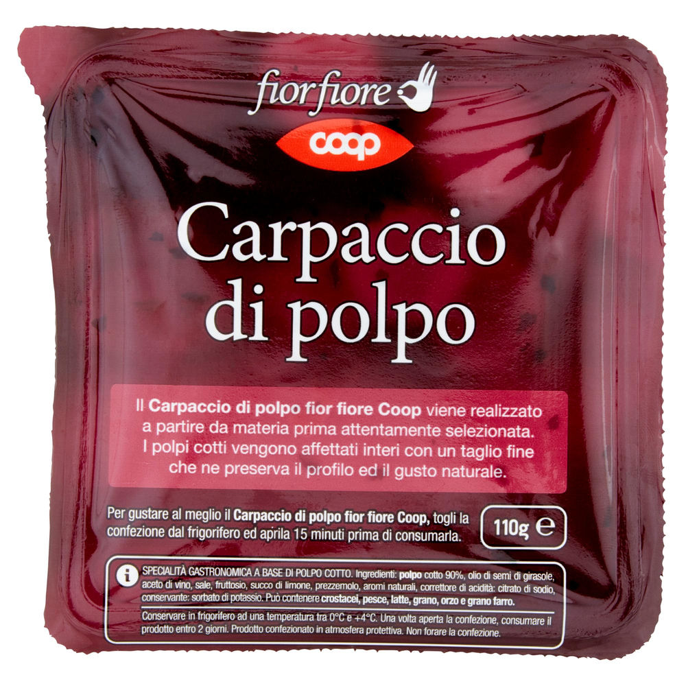 Carpaccio di polpo fior fiore coop vaschetta  g 110