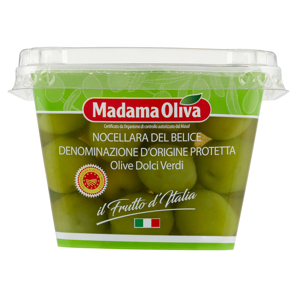 Olive verdi dolci nocellara del belice dop frutto d'italia it 160-180 vh g 250