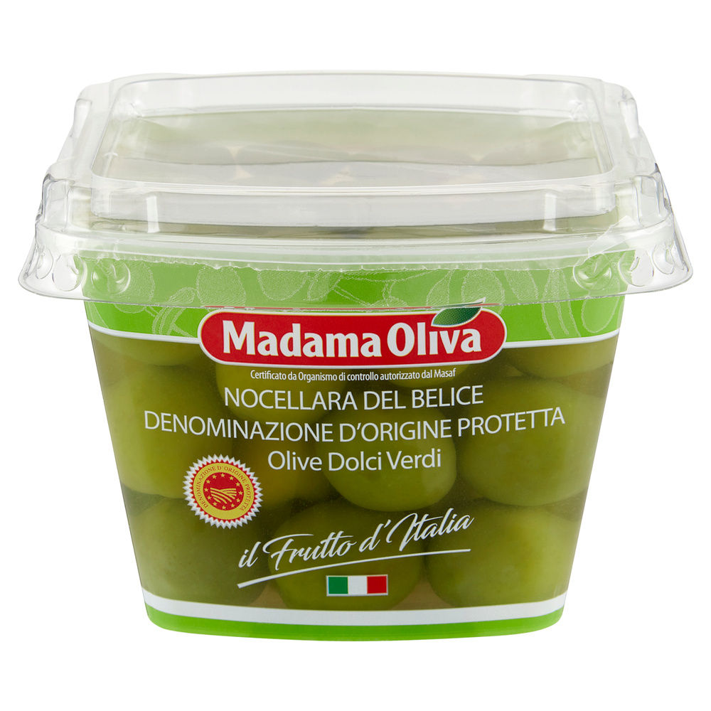 OLIVE VERDI DOLCI NOCELLARA DEL BELICE DOP FRUTTO D'ITALIA IT 160-180 VH G 250 - 2