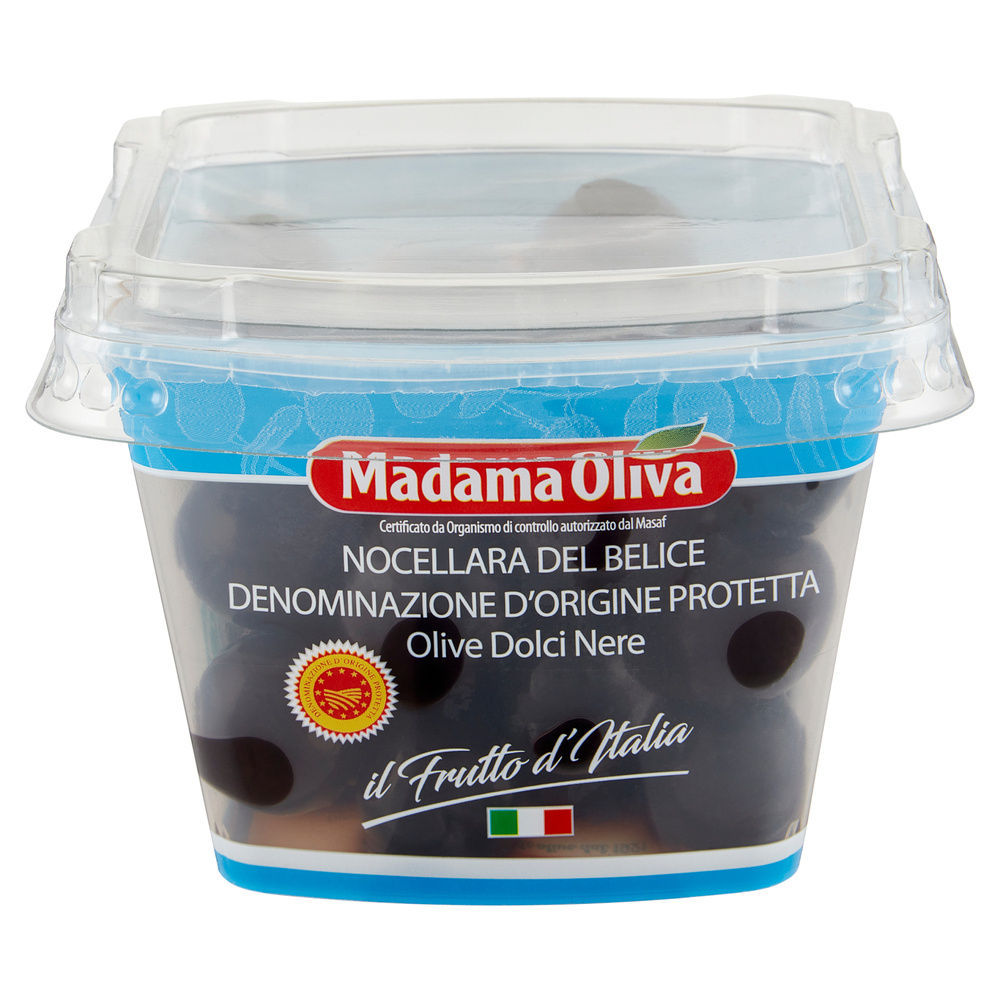 OLIVE NERE DOLCI NOCELLARA DEL BELICE DOP FRUTTO D'ITALIA IT 240-260 VH G 250 - 2