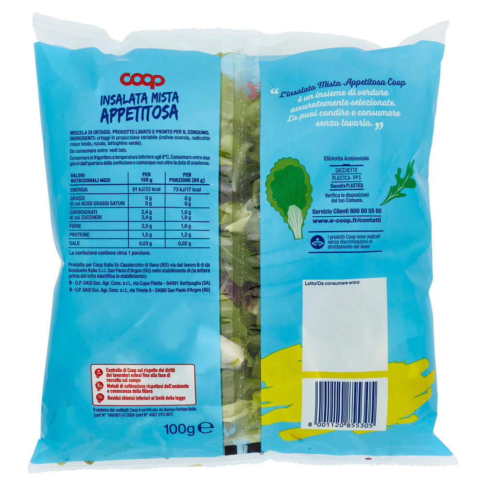 INSALATA MISTA  APPETITOSA COOP ORIGINE BS G 100 - 5