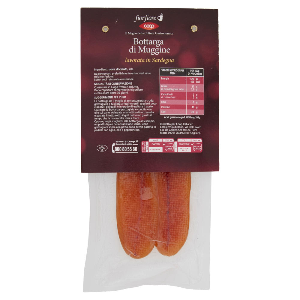 BOTTARGA DI MUGGINE INTERA FIOR FIORE COOP CF 68/100 G CA SKIN - 1