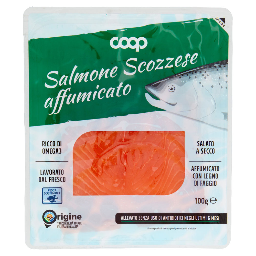 SALMONE SCOZZESE AFFUMICATO ALL. S/ANTIB. ULTIMI 6M ORIGINE COOP G 100 - 3