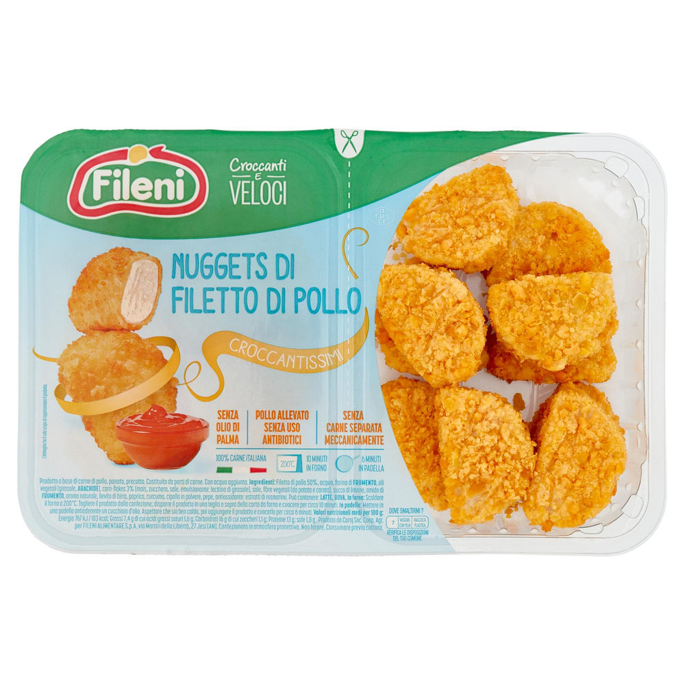 Nuggets di filetto di pollo atp 430 g fileni