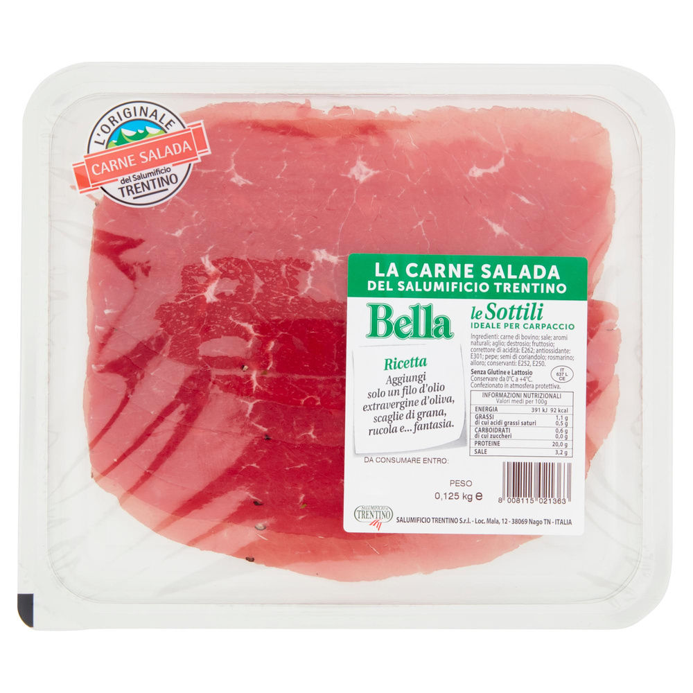 CARNE SALADA BELLA LE SOTTILI ATP 125 G SALUMIFICIO TRENTINO - 5