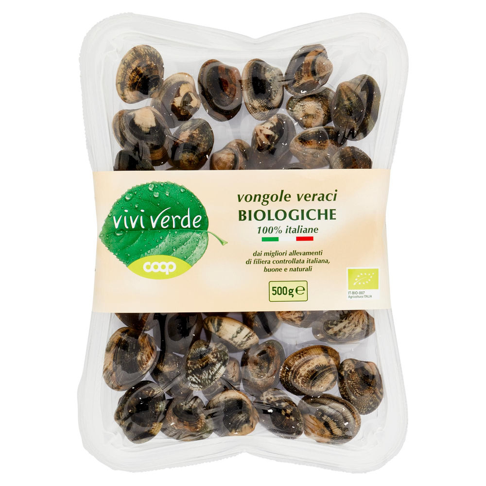 VONGOLE VERACI ALLEVATE BIOLOGICHE VIVI VERDE COOP PF 500 G SKIN - 0