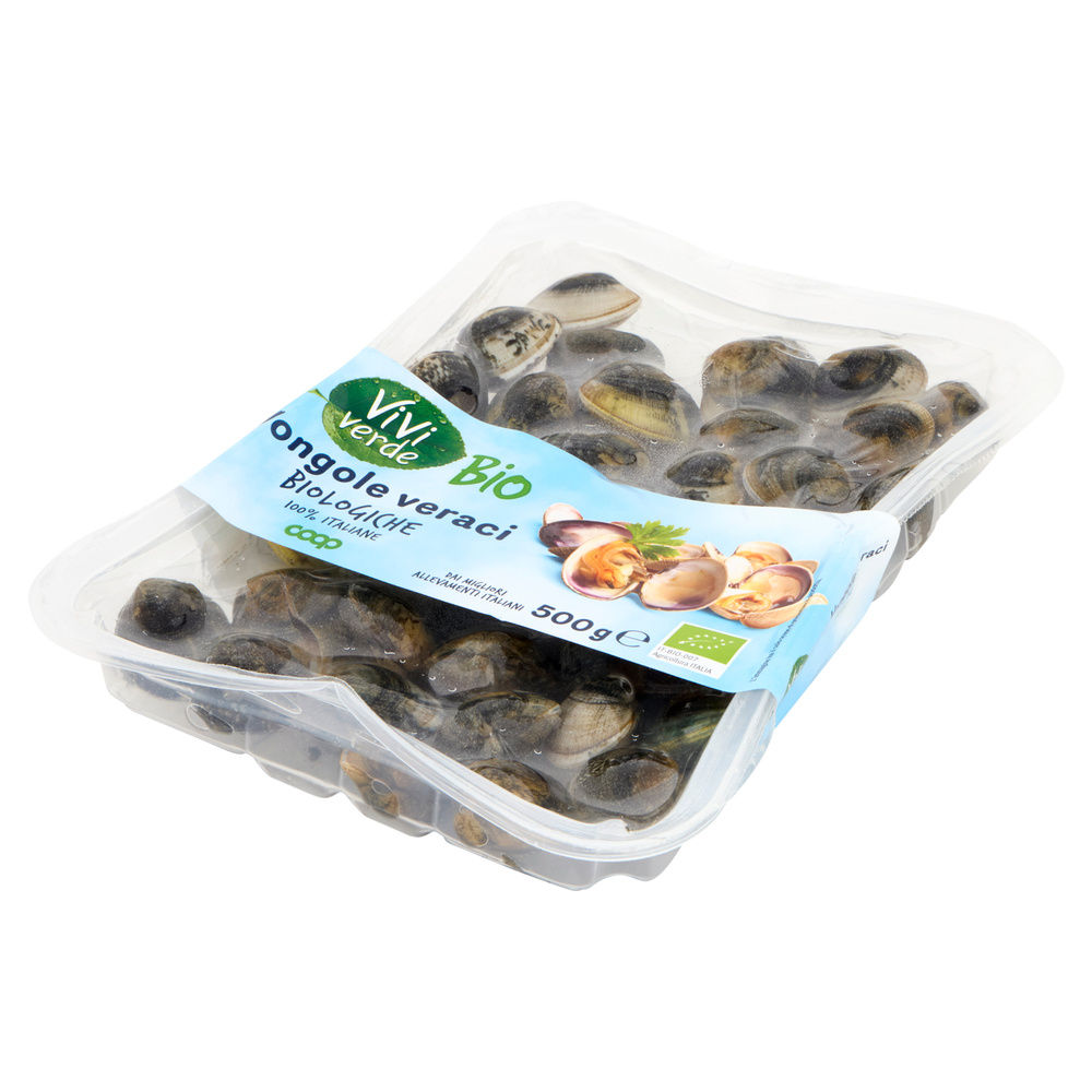 VONGOLE VERACI ALLEVATE BIOLOGICHE VIVI VERDE COOP PF 500 G SKIN - 7