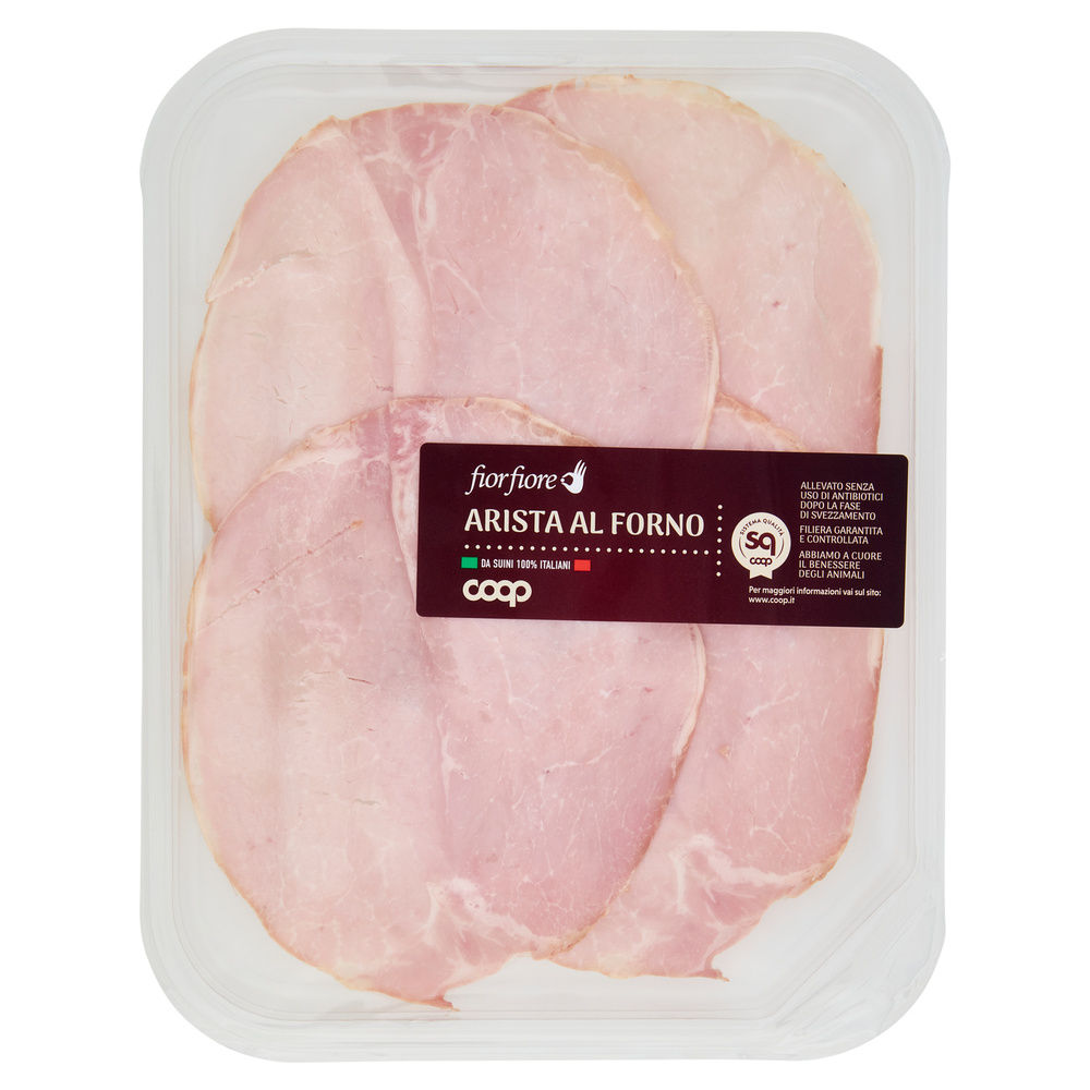 ARISTA AL FORNO NAZ. SUINO ALLEV.S. ANTIB.DOPO FASE SVEZZ FIORFIORE COOP TA G120 - 0