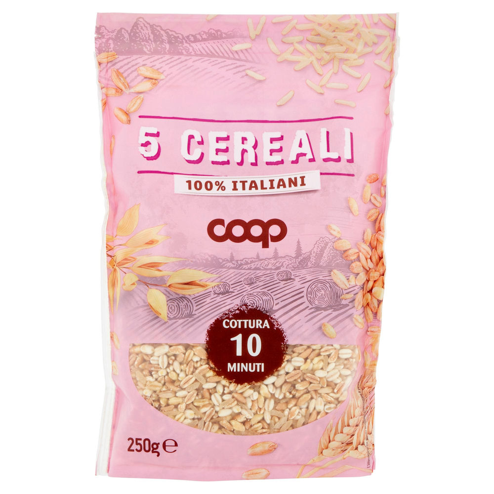 Mix 5 cereali rapida cottura 10 minuti coop doypack g 250