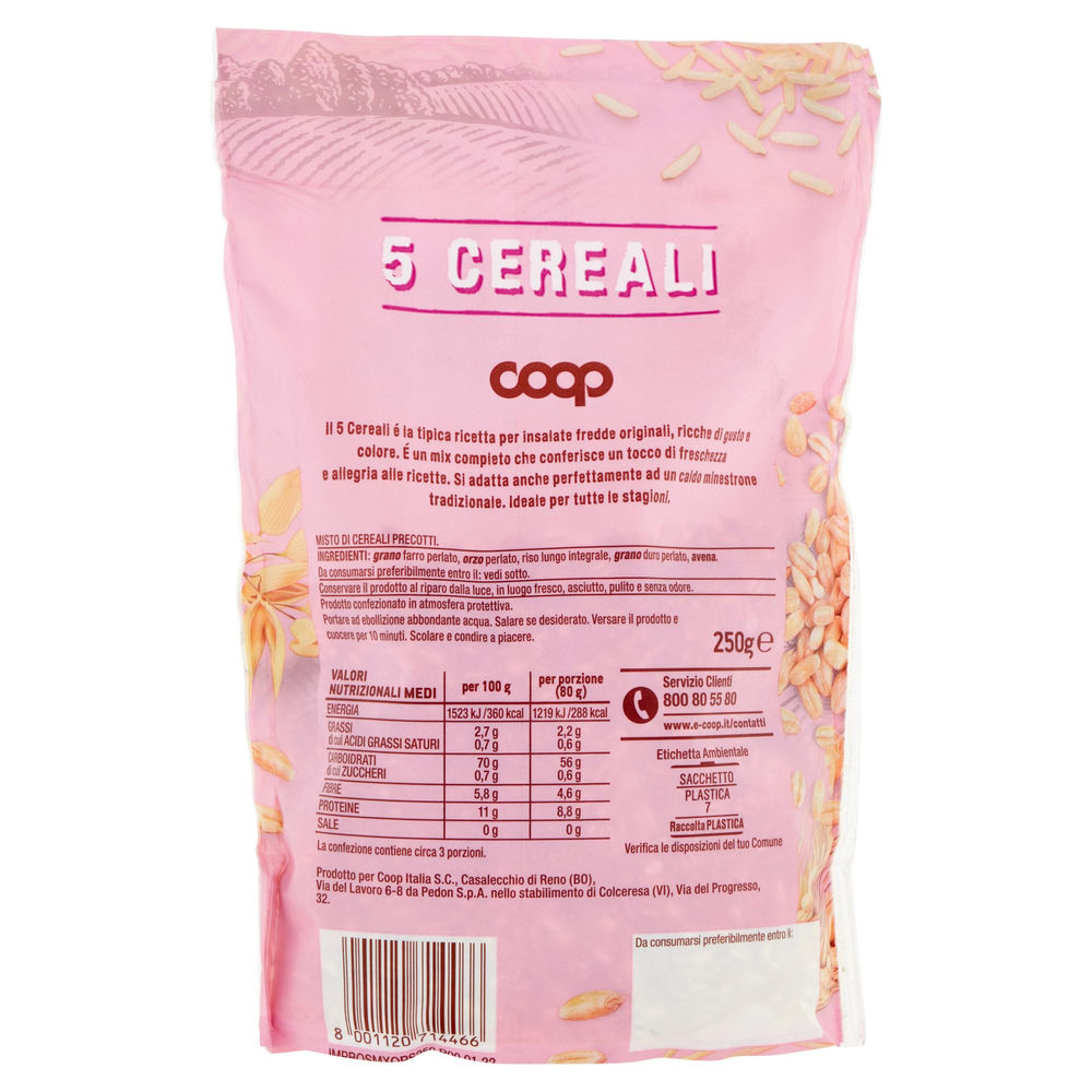 MIX 5 CEREALI RAPIDA COTTURA 10 MINUTI COOP DOYPACK G 250 - 1