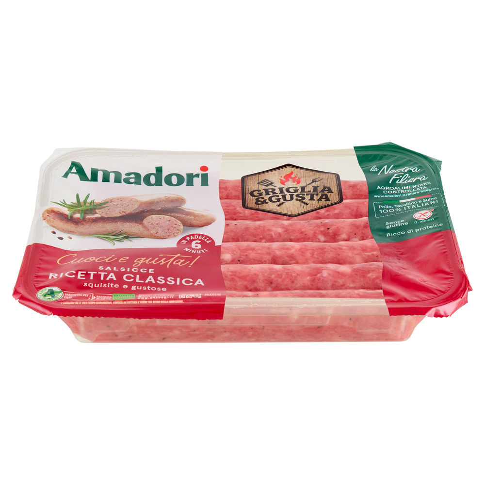 SALSICCIA DI POLLO E TACCHINO CF 400 G AMADORII - 10