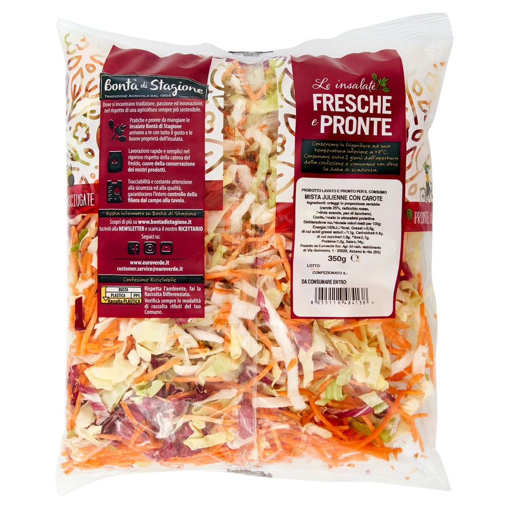 INSALATA MISTA JULIENNE CON CAROTE BONTA' DI STAGIONE BS G 350 - 1