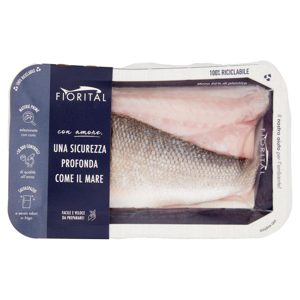 Filetto di branzino allevato fiorital pf 200 g skin