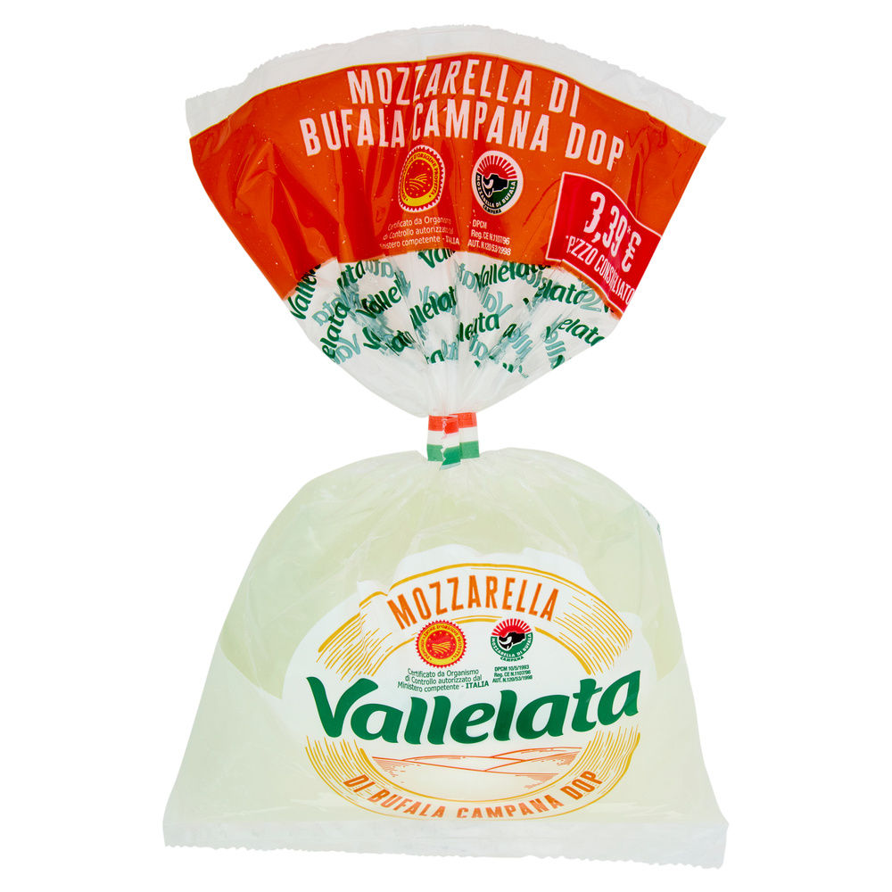 MOZZARELLA CIUFFO DI BUFALA DOP VALLELATA 510 G SGOCC. 200 G T/A - 0