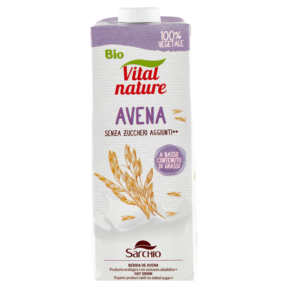 BEVANDA DI AVENA BIO VITALNATURE SENZA ZUCCHERO BRICK 1 L - 0