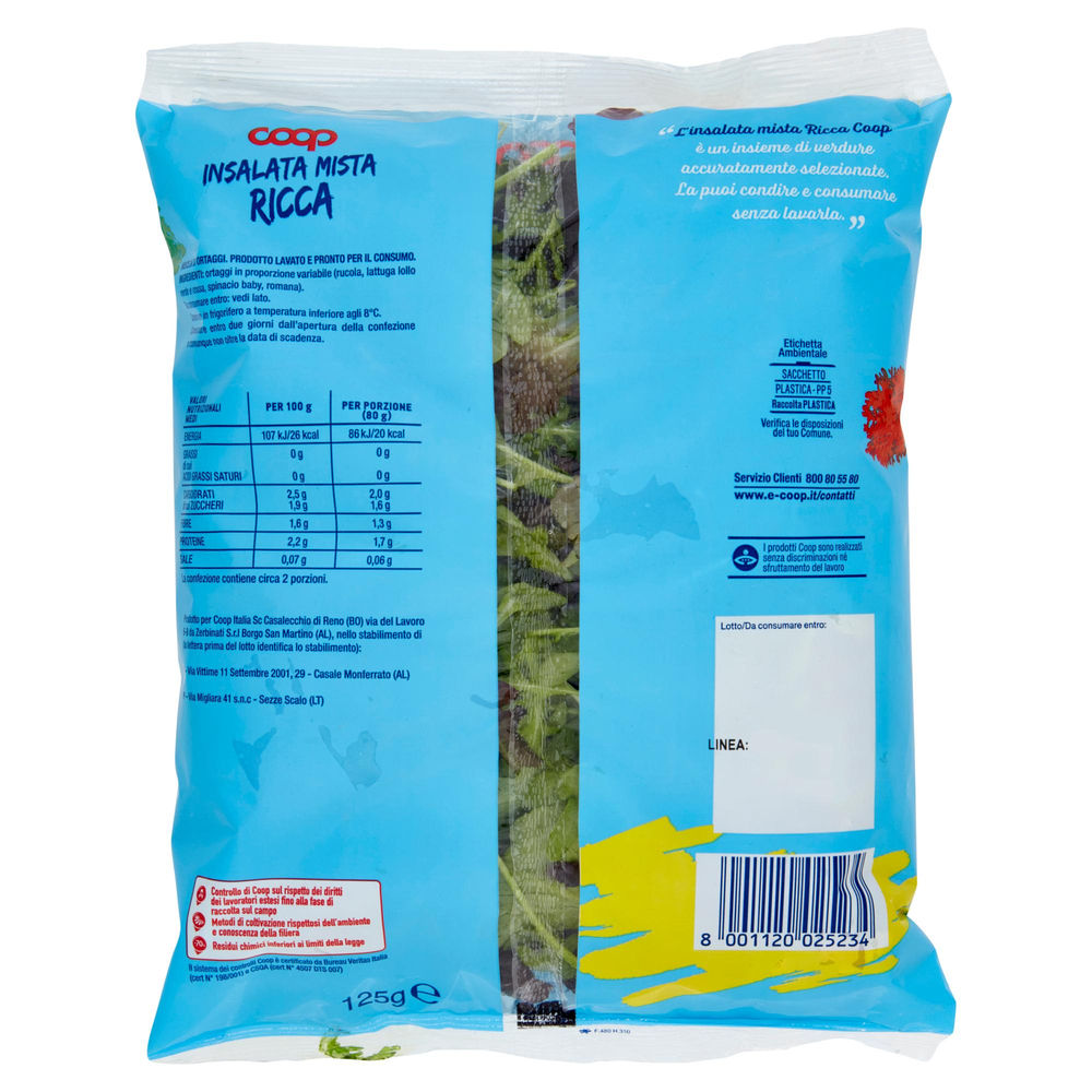 INSALATA RICCA COOP ORIGINE IT BS G 125 - 6