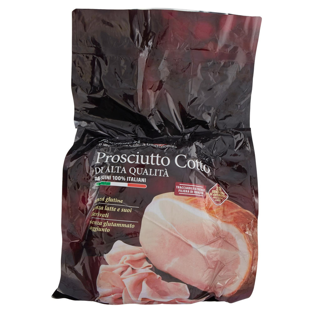 Prosciutto cotto aq naz.da suini all.s/antib. dopo svez fior fiore coop kg 8,5ca