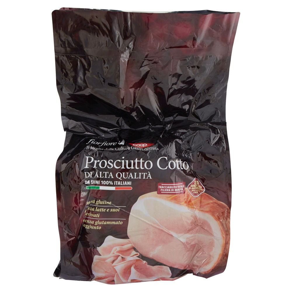 PROSCIUTTO COTTO AQ NAZ.DA SUINI ALL.S/ANTIB. DOPO SVEZ FIOR FIORE COOP KG 8,5CA - 7