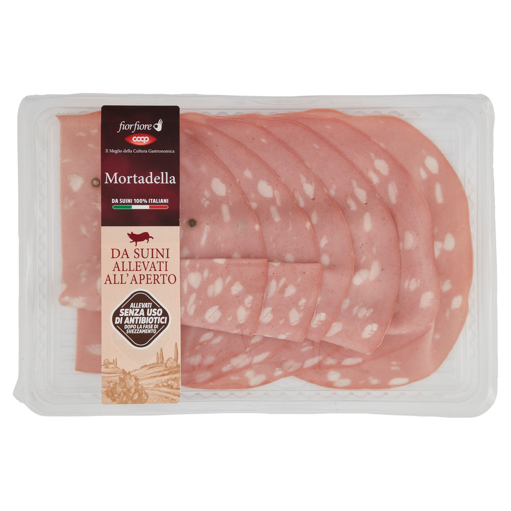 MORTADELLA DA SUINO ALLEVATO ALL'APERTO FIOR FIORE COOP 90G CA - 3