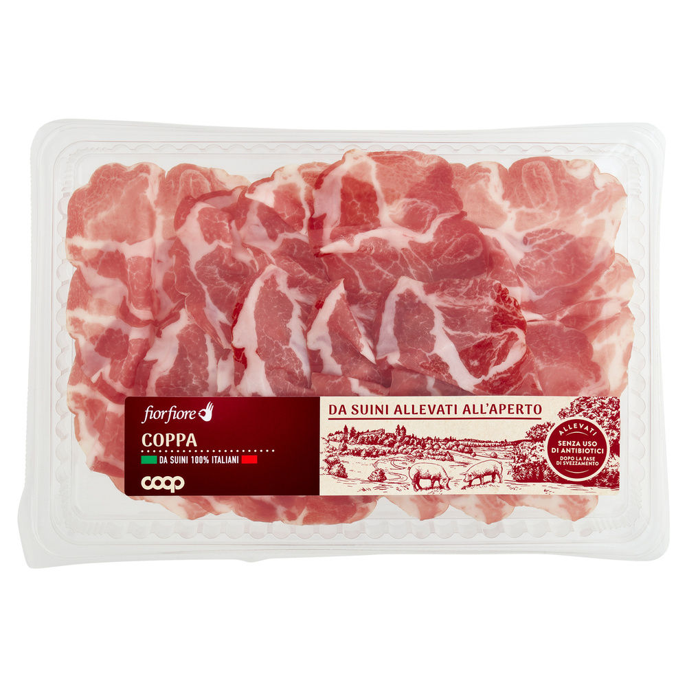 Coppa da suino allevato all'aperto fior fiore coop 90g ca