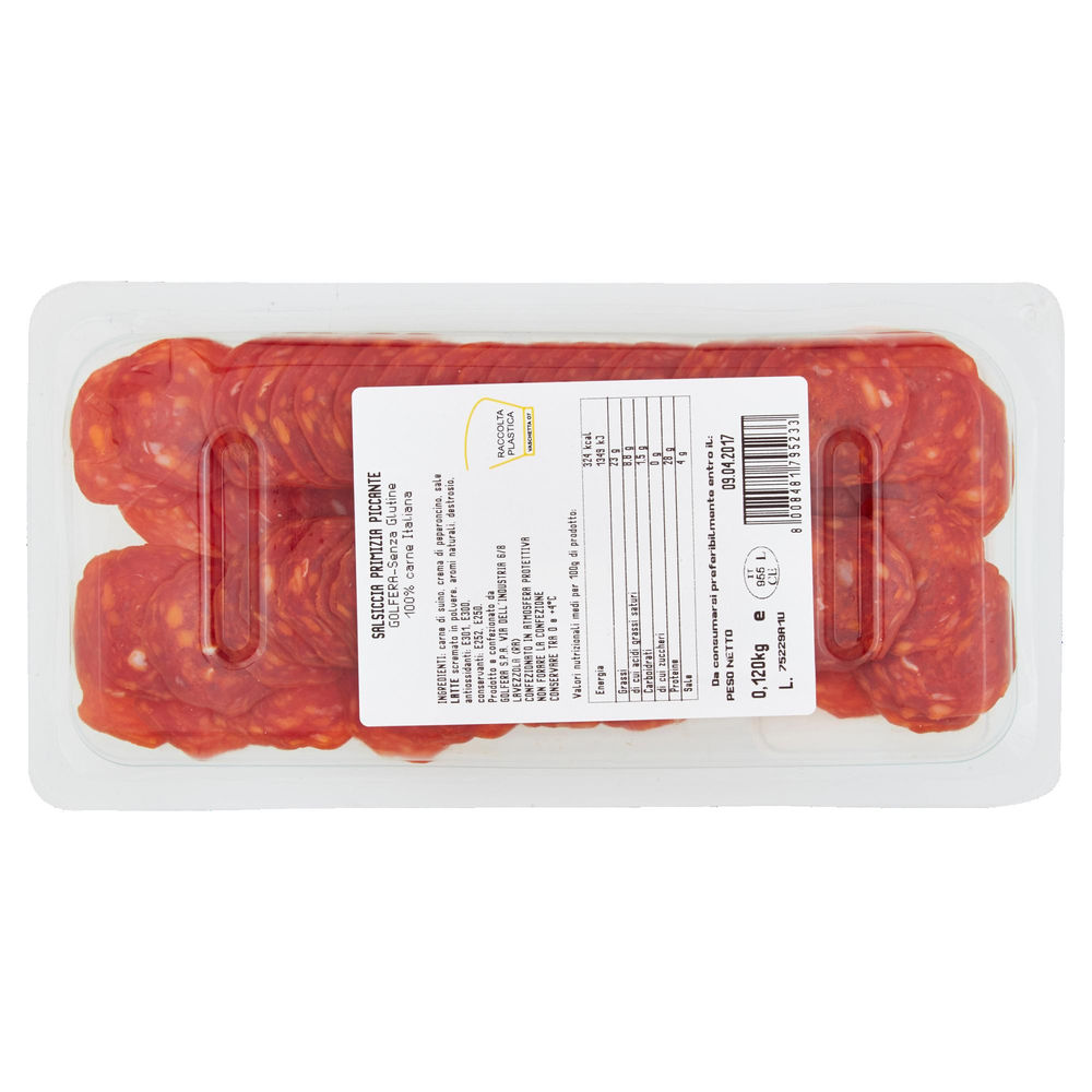 SALSICCIA PRIMIZIA PICCANTE CARNI ITAL  BUONO COME AL BANCO TAKE AWAY G 120 - 1