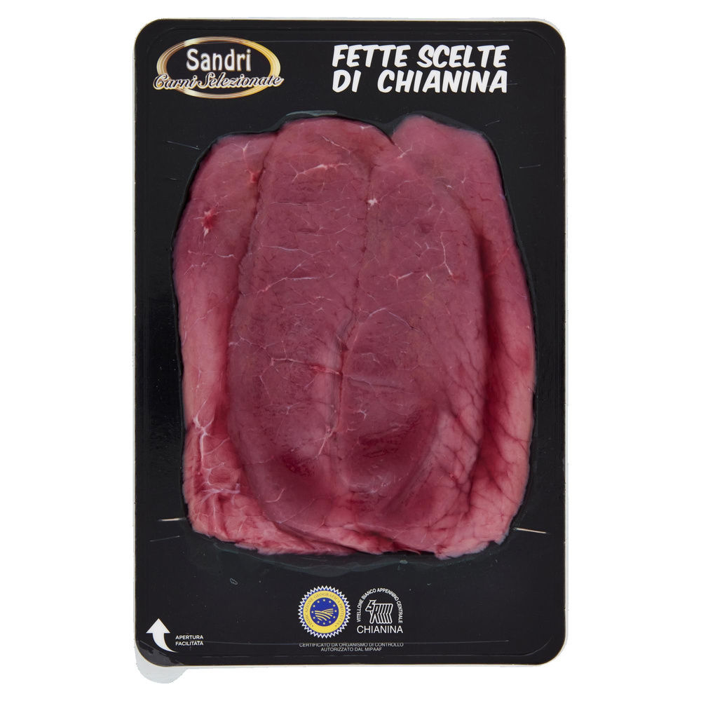 VITELLONE B. A. CHIANINA IGP FETTINE 1^ SCELTA SKIN 300 G CA SANDRI - 2