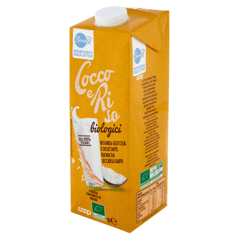 BEVANDA DI COCCO E RISO BIOLOGICA BENESI' COOP BRICK L 1 - 6