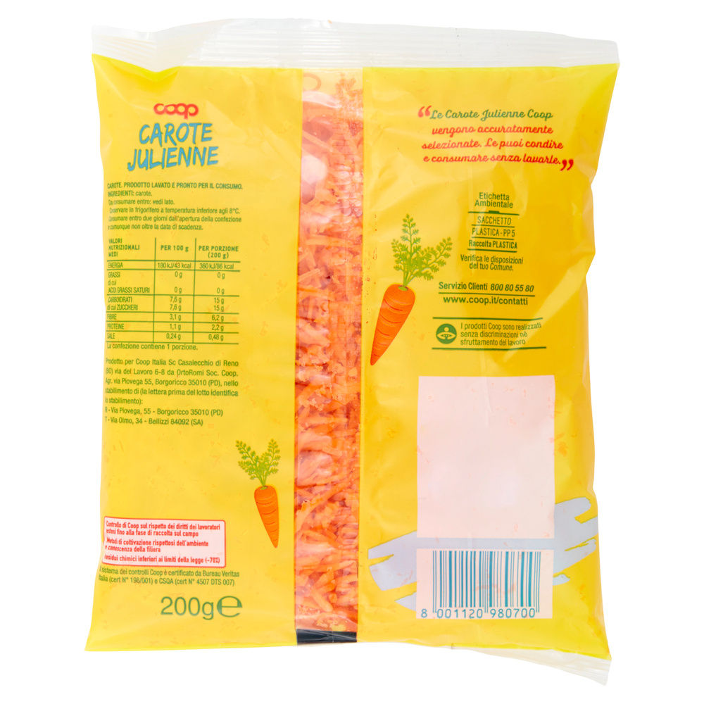CAROTE JULIENNE COOP ORIGINE IT BS G 200 - 14
