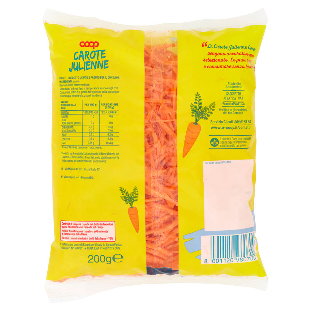 CAROTE JULIENNE COOP ORIGINE IT BS G 200 - 28