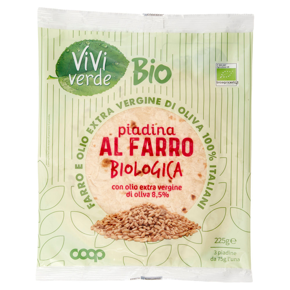 PIADINA BIOLOGICA AL FARRO VIVI VERDE COOP PZ 3 G 225 - 3