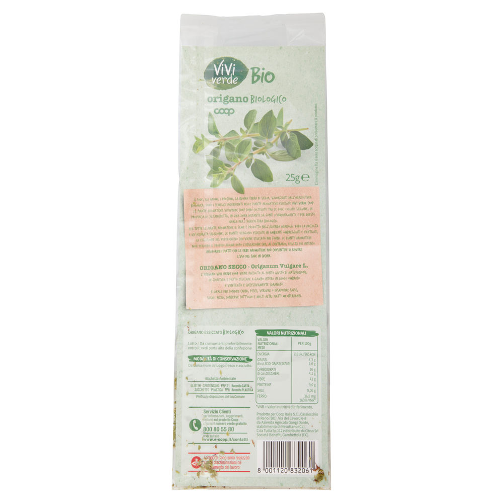 ORIGANO VIVI VERDE BIO COOP IT BS G 25 - 1