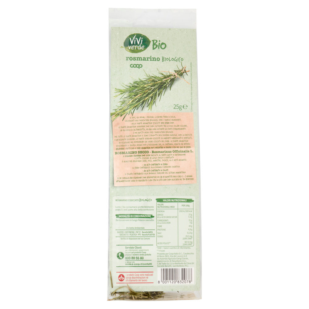 ROSMARINO VIVI VERDE BIO COOP IT BS G 25 - 1
