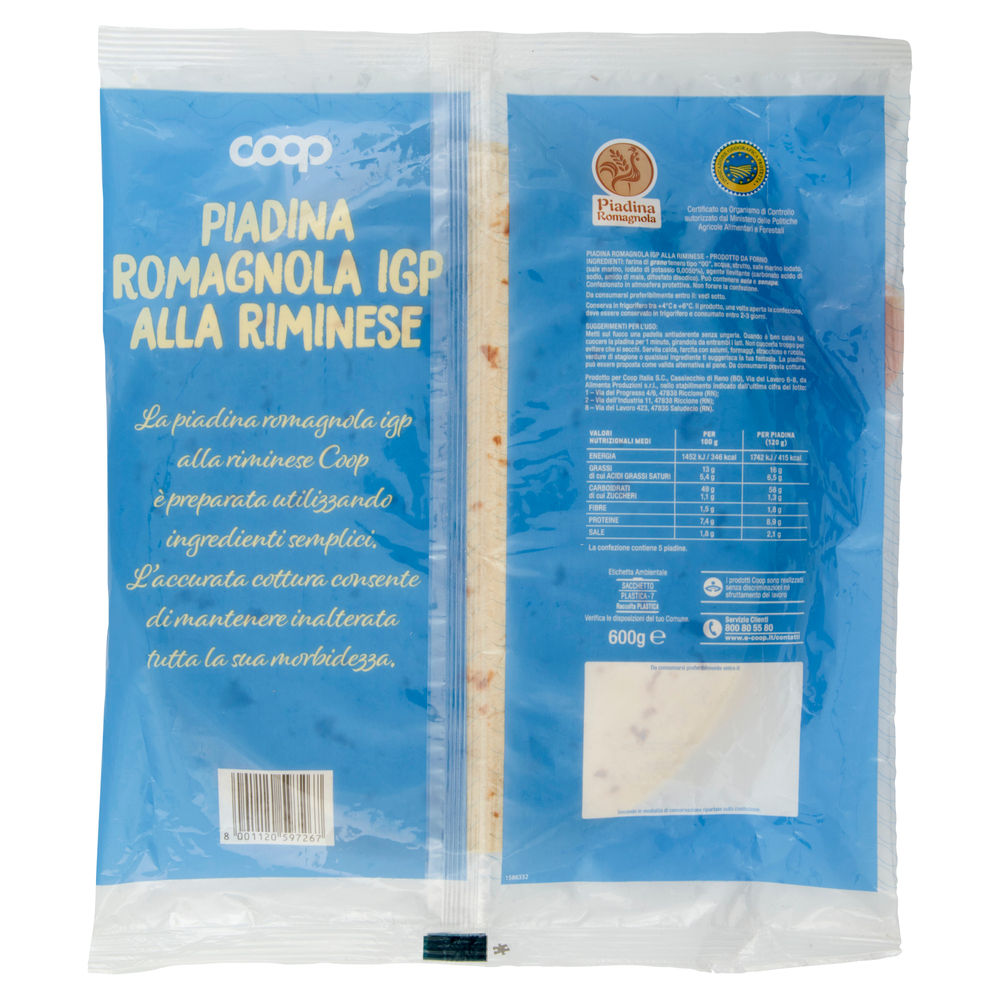 PIADINA ROMAGNOLA ALLA RIMINESE COOP G 600 - 3