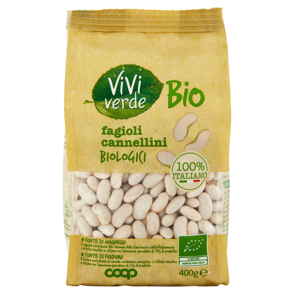 Fagioli cannellini vivi verde bio coop bs g 400