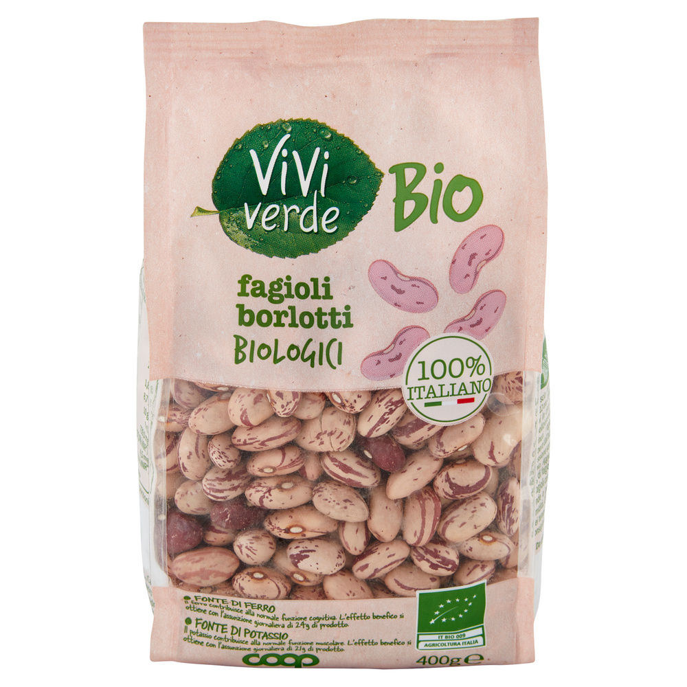 FAGIOLI BORLOTTI VIVI VERDE BIO COOP BS G 400 - 17