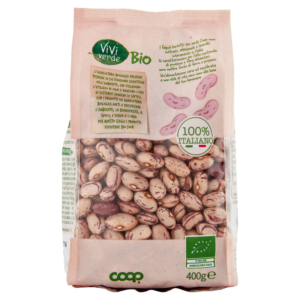 FAGIOLI BORLOTTI VIVI VERDE BIO COOP BS G 400 - 2