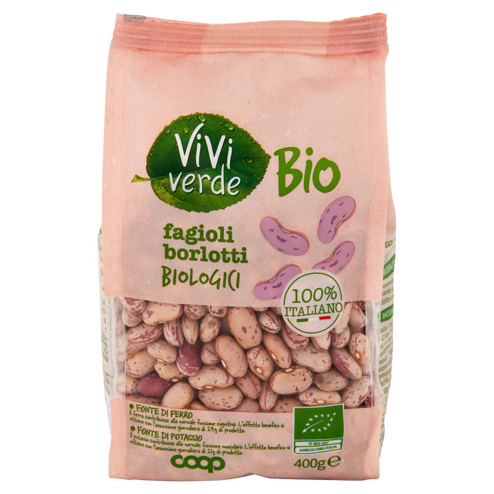 FAGIOLI BORLOTTI VIVI VERDE BIO COOP BS G 400 - 7