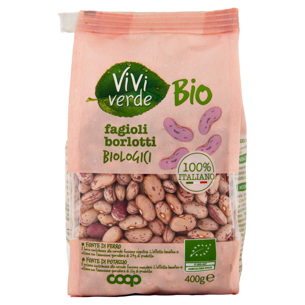 FAGIOLI BORLOTTI VIVI VERDE BIO COOP BS G 400 - 9