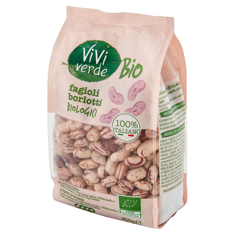 FAGIOLI BORLOTTI VIVI VERDE BIO COOP BS G 400 - 16