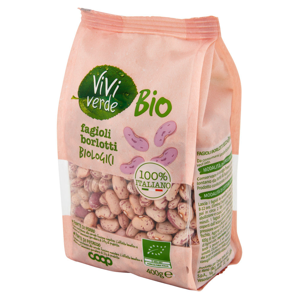 FAGIOLI BORLOTTI VIVI VERDE BIO COOP BS G 400 - 4