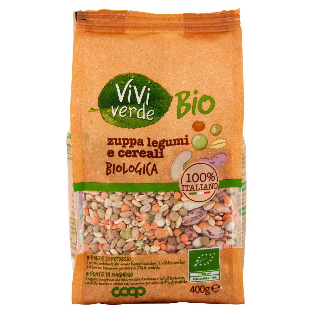 Zuppa di legumi e cereali vivi verde bio coop bs g 400