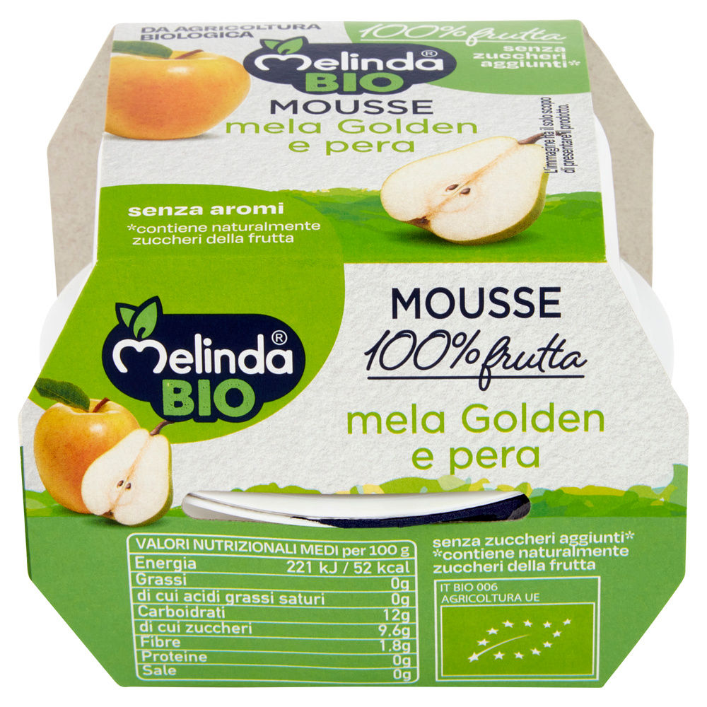 MOUSSE DI MELE E PERE BIO MELINDA VASCH. G 100X2 - 2