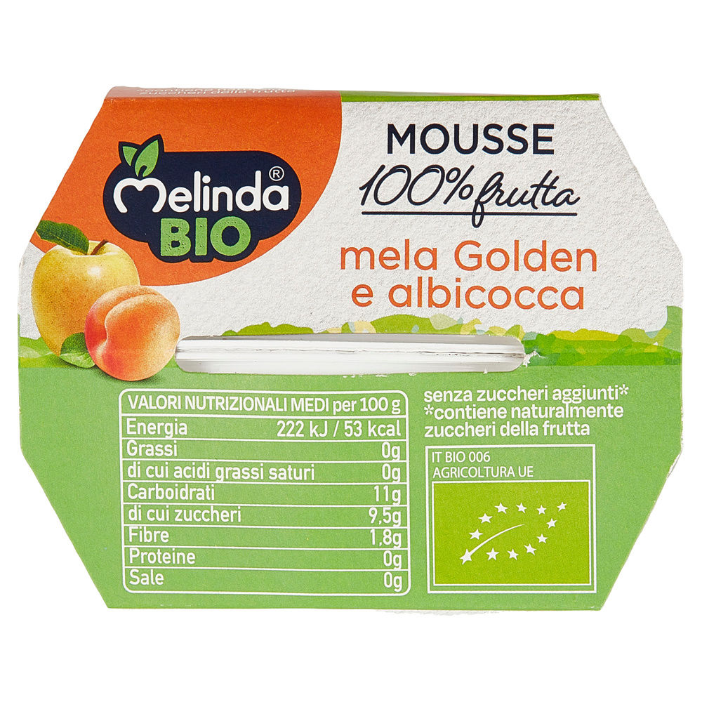 MOUSSE DI MELE E ALBICOCCA BIO MELINDA VH G 100X2 - 6