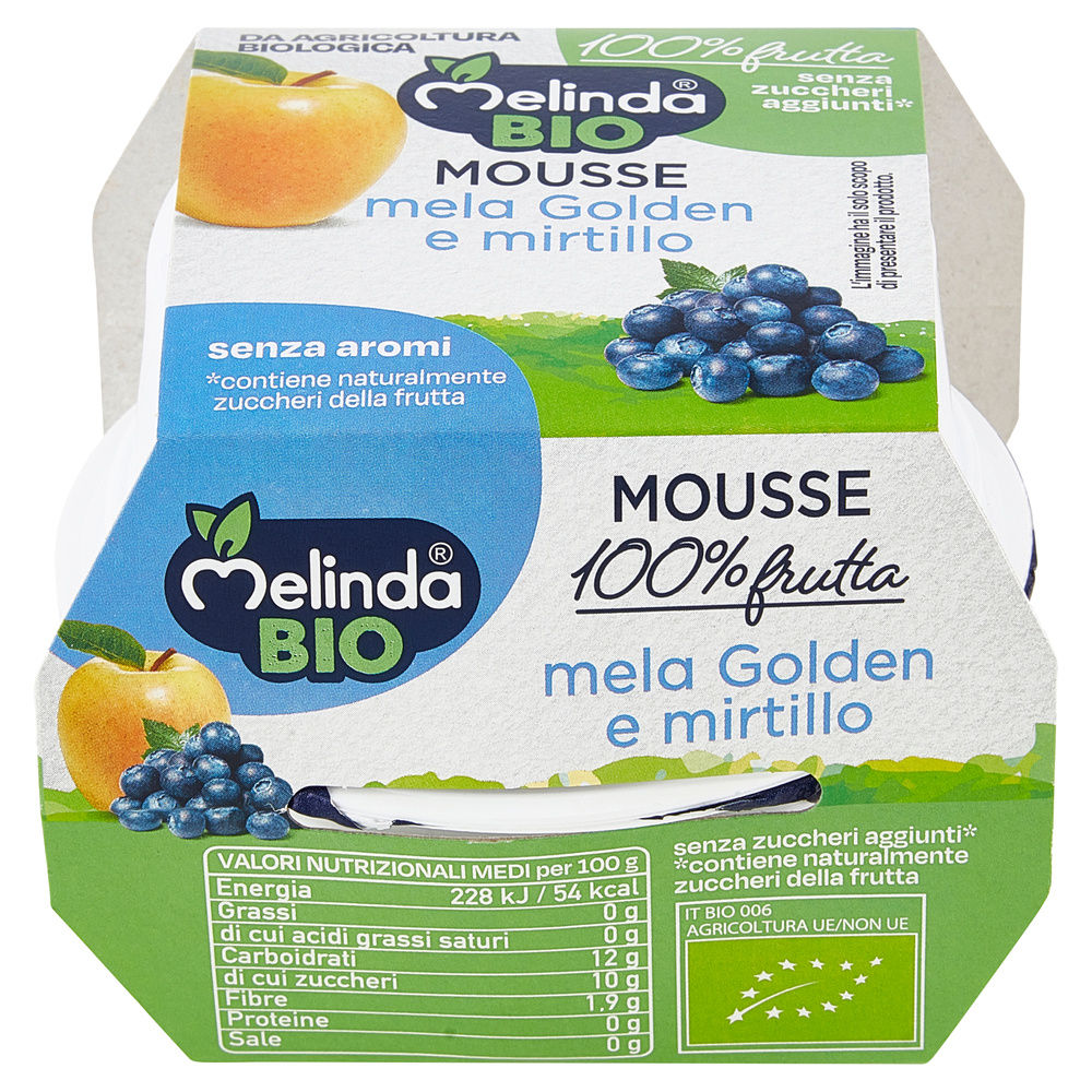 MOUSSE DI MELE E MIRTILLI BIO MELINDA VH G 100X2 - 2