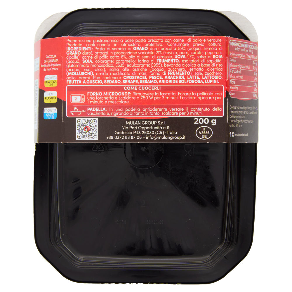 NOODLES SALTATI CON POLLO E VERDURE MULAN I TRADIZIONALI VASCHETTA G 200 - 1