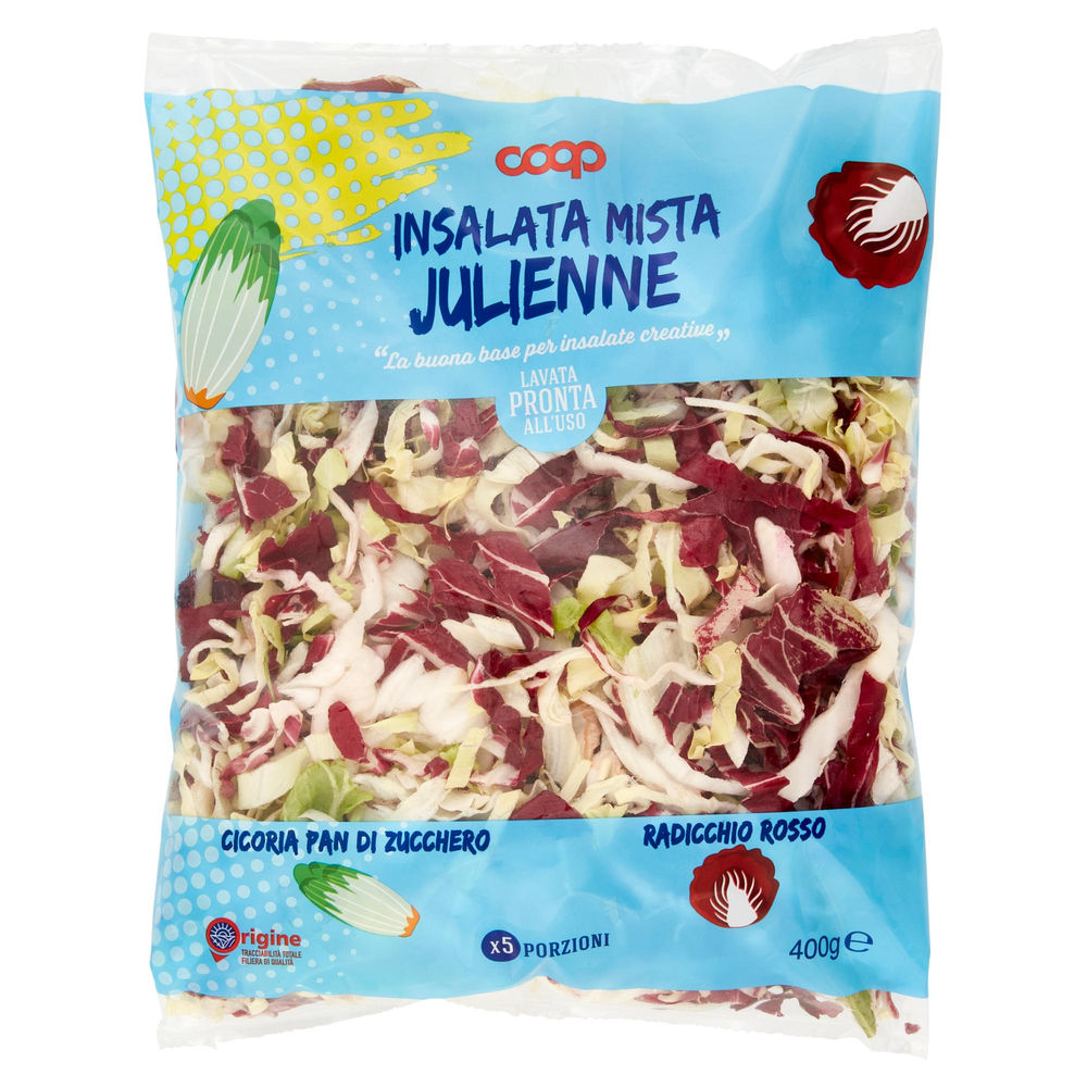 INSALATA MISTA MAXIFORMAT JULIEN PANDIZUCC E RADICCH ROSSO COOP ORIGINE BS G 400 - 0