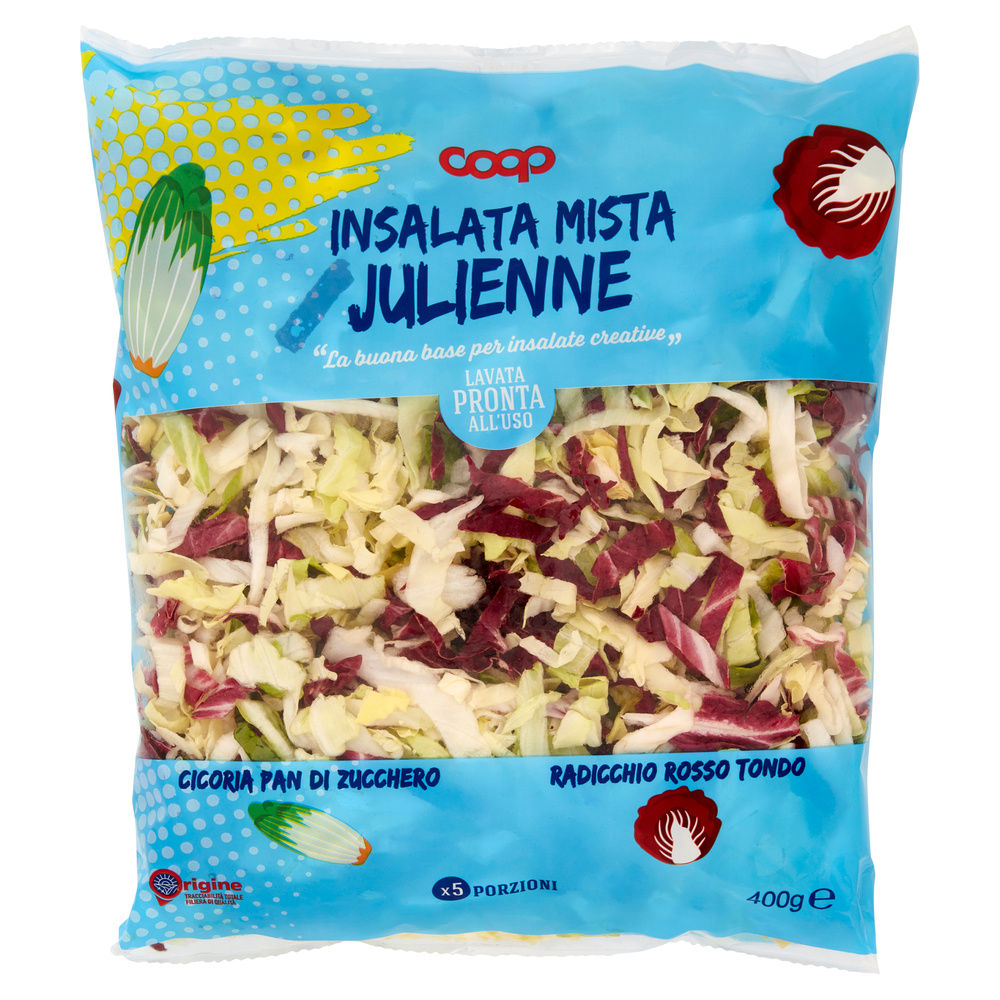 INSALATA MISTA MAXI FORMAT JULIEN PANDIZUCC E RADICCHIO ROSSO COOP BS G 400 - 33
