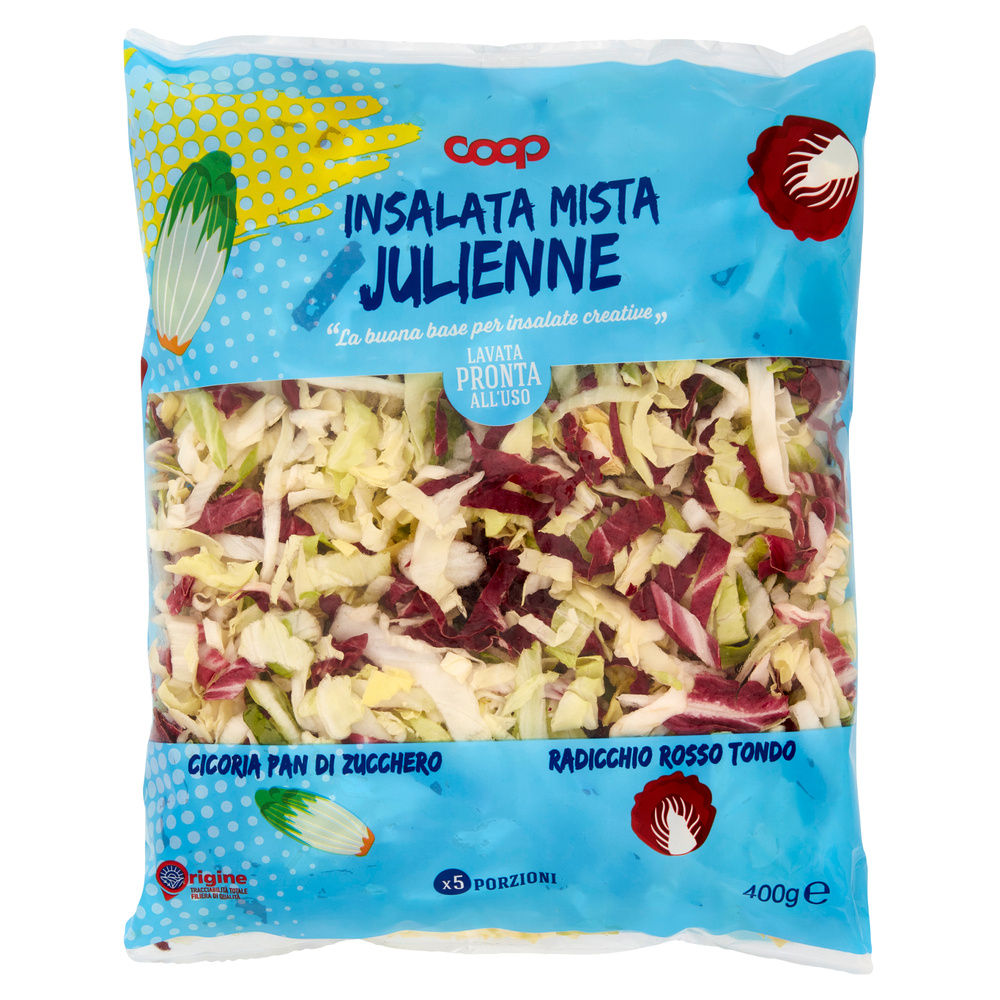 INSALATA MISTA MAXI FORMAT JULIEN PANDIZUCC E RADICCHIO ROSSO COOP BS G 400 - 32